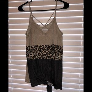 Cheetah print casual Boutique Tank